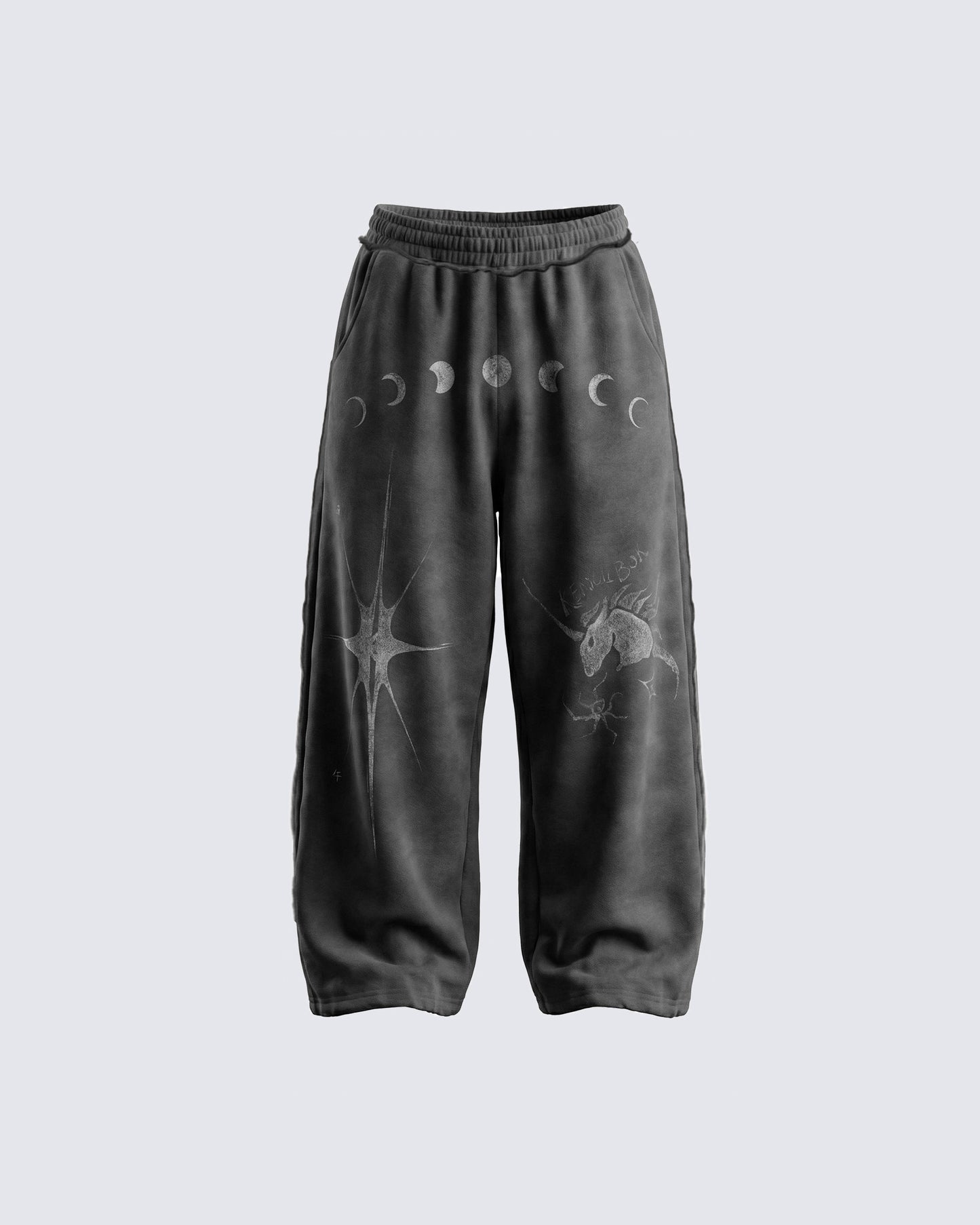 KIIKIO Oversized Stacked Sweatpants Wide-Leg Loungewear
