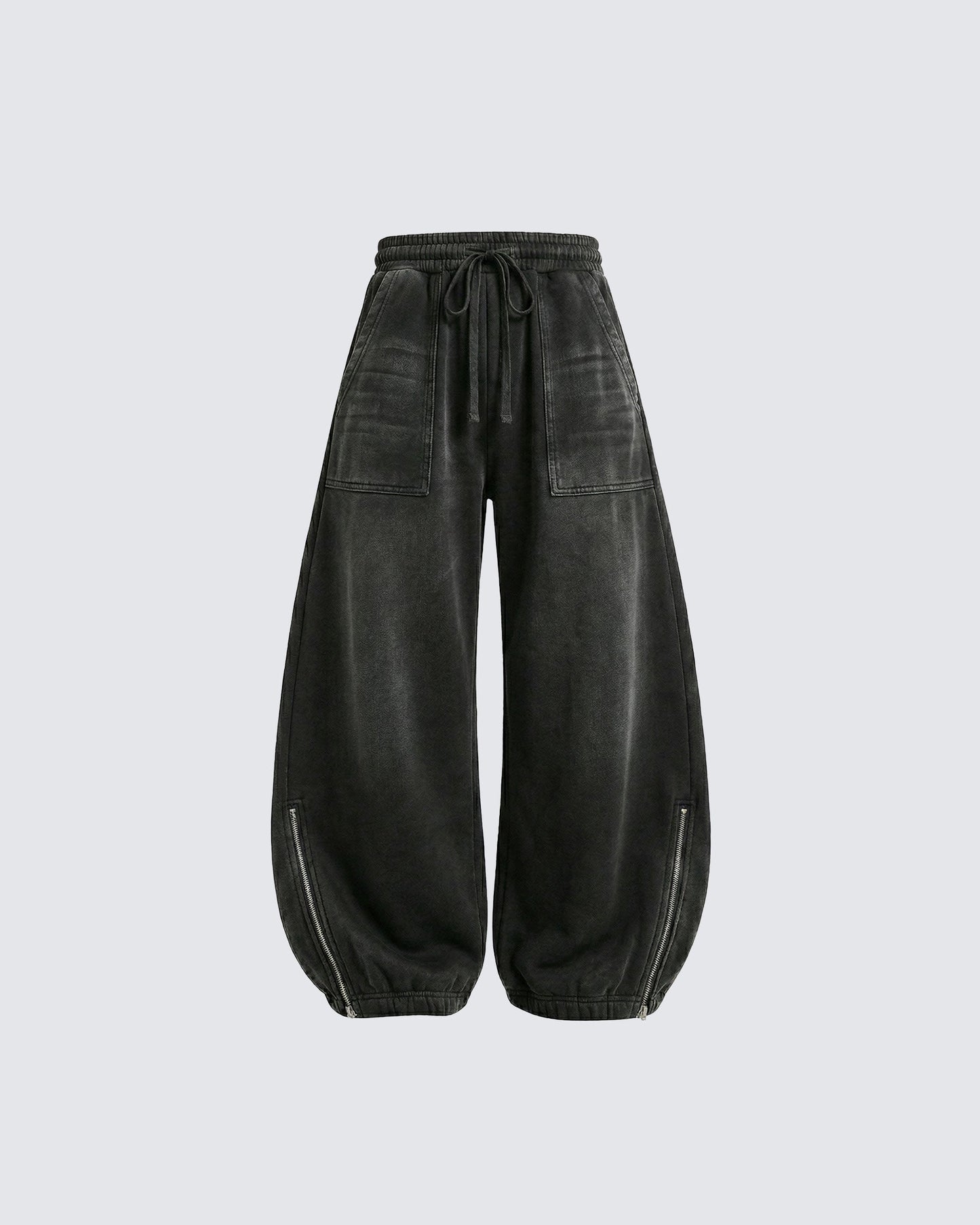 KIIKIO Plaid Shirt-Waist Wide-Leg Sweatpants