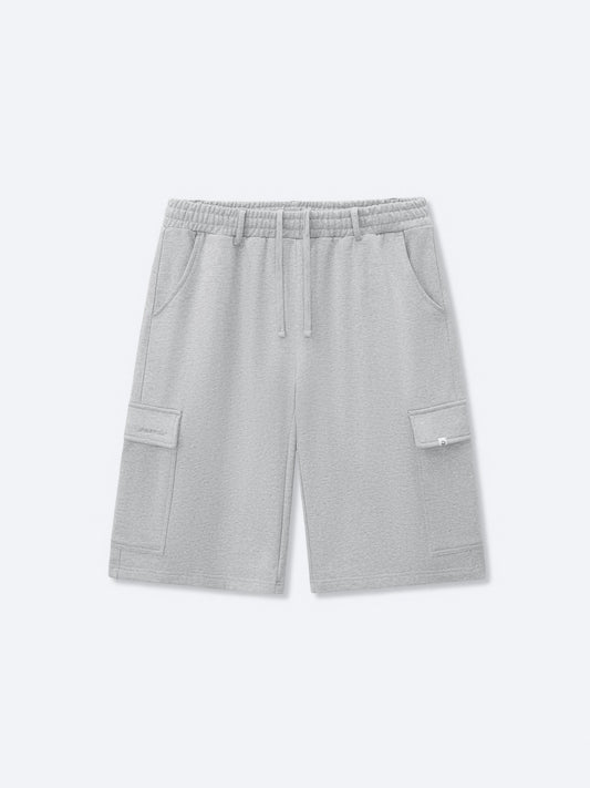 CARGO SWEAT SHORTS - DARK HEATHER GREY