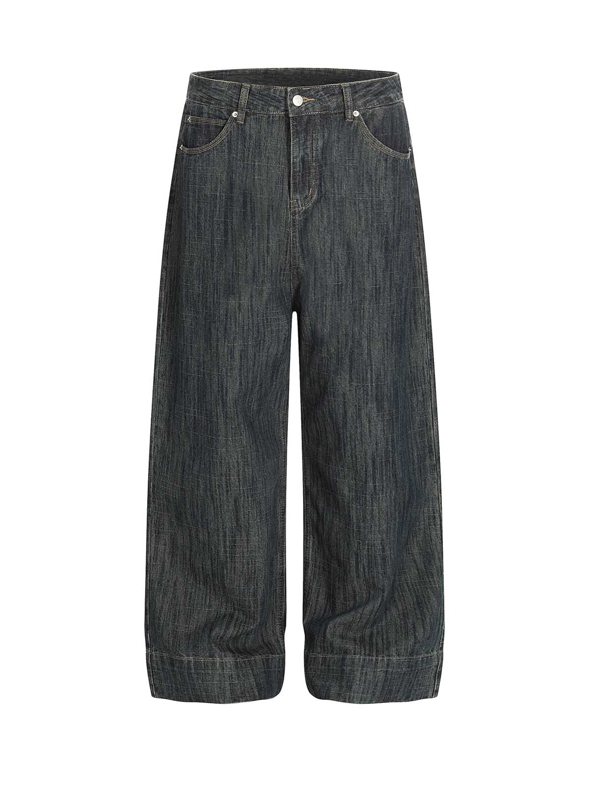 Striped Straight Leg Jeans