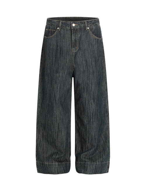 Striped Straight Leg Jeans