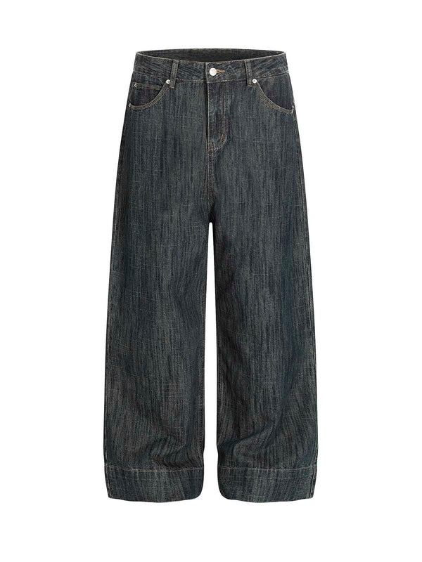 Striped Straight Leg Jeans