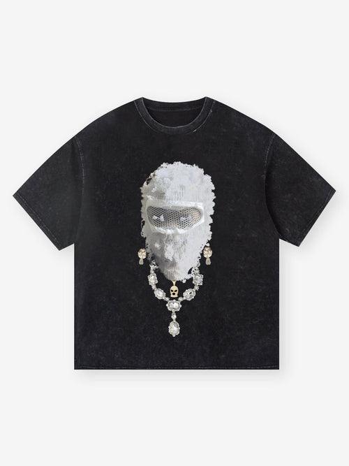 Masked Diamond Headgear Printed T-Shirt