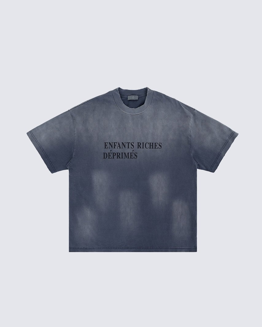 Split Raw Edge Short Sleeve T-Shirt