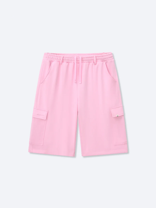 CARGO SWEAT SHORTS - LIGHT PINK