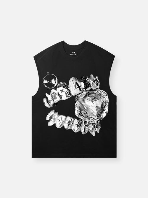 NOISSEY Liquid Metal Teeth Ice Cube Art Print Tank Top