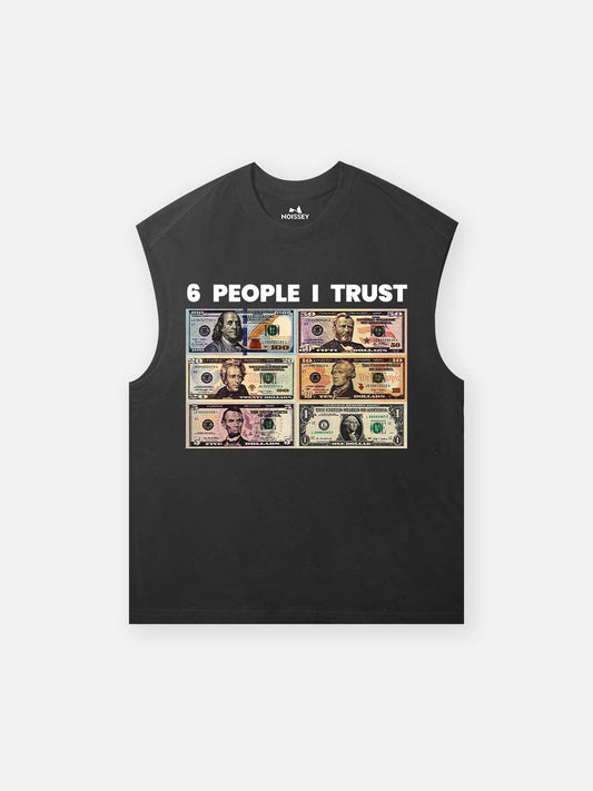6 People I Trust Print Tank Top