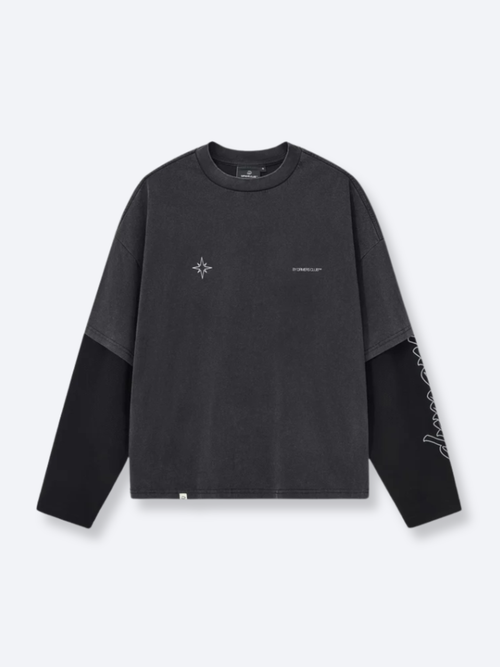 POLARIS LAYERED TEE - VINTAGE BLACK