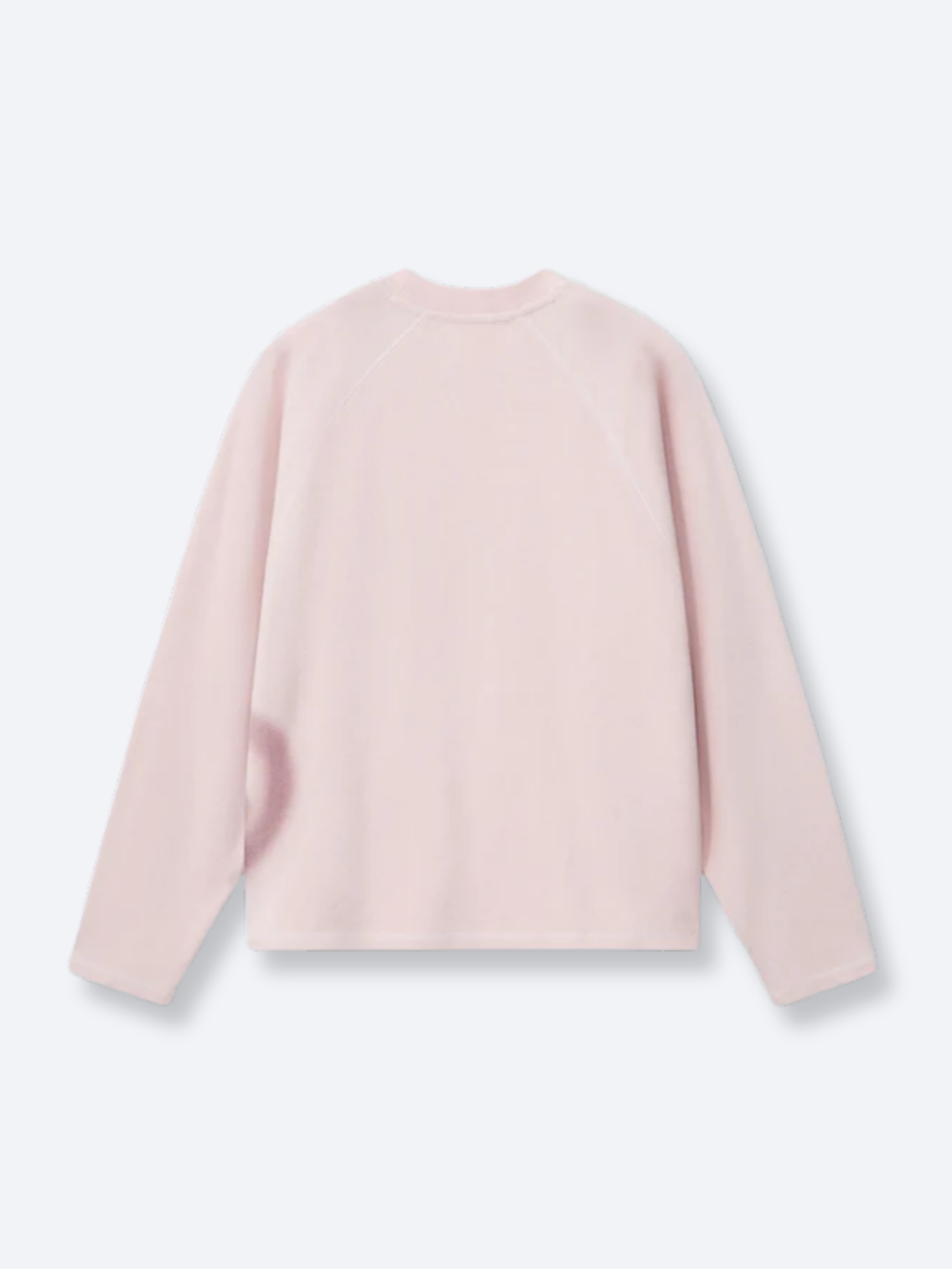 SMILEY WAFFLE LONG SLEEVE TEE - COTTON CANDY PINK