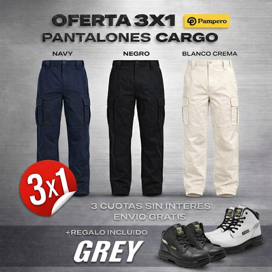 3X1 Pantalones Pampero+Botas de Trabajo de Regalo TIEMPO LIMITADO